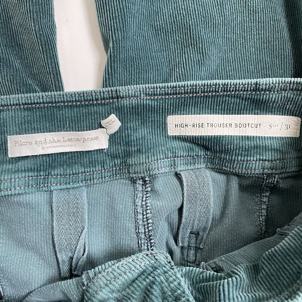 Anthropologie Pilcro And The Letterpress High-Rise Bootcut Corduroy Pants 31 - Picture 13 of 15